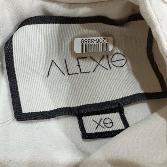 Alexis Tiered flared long sleeves London mini ivory Dress XS - Picture 8 of 11